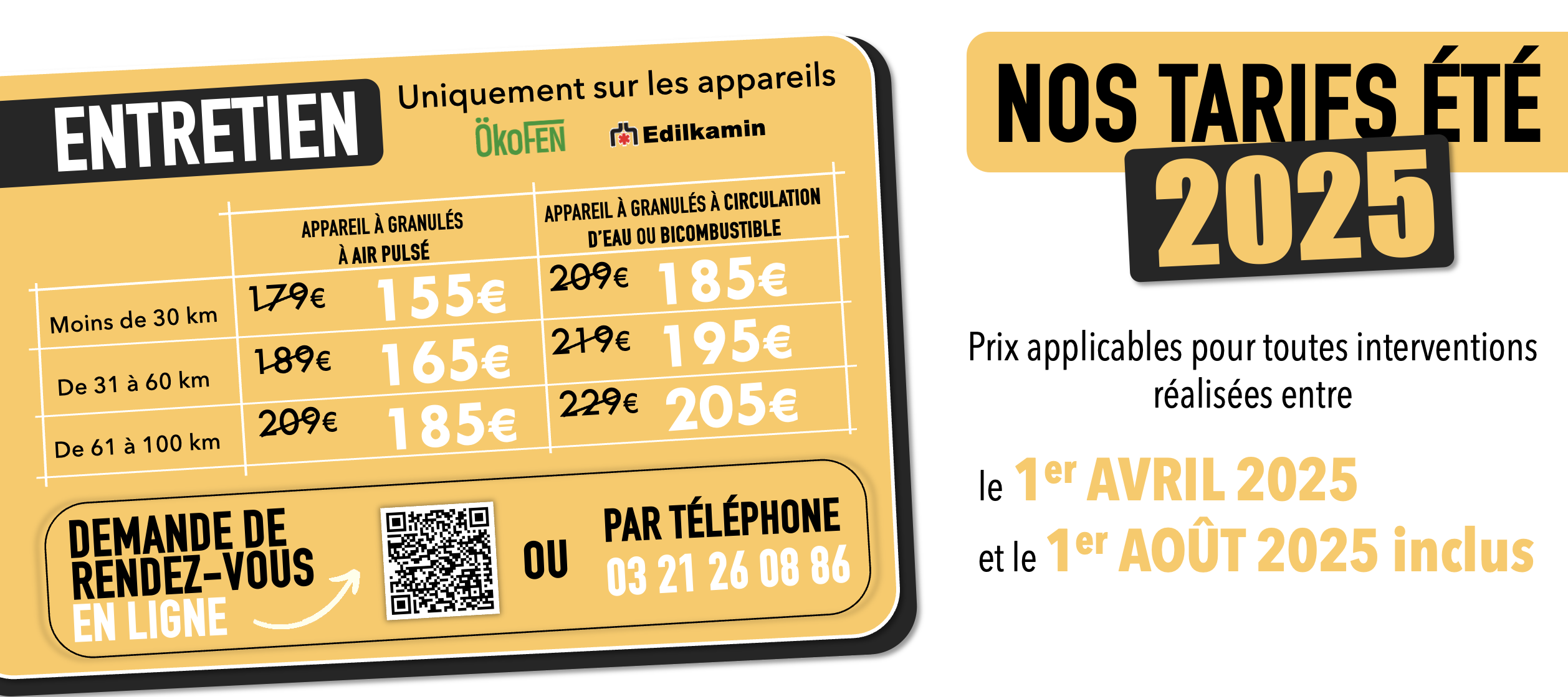 TARIF ENTRETIEN - 2025
