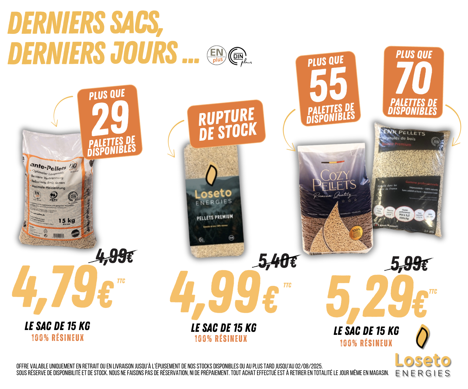 FIN DE STOCK : Encore quelques palettes de disponibles !