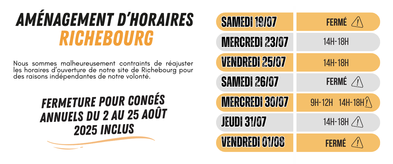 HORAIRES EXCEPTIONNELLES - RICHEBOURG