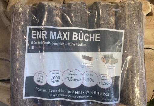 BÛCHE DE BOIS COMPRESSÉE - ENR MAXI BÛCHE - 5€